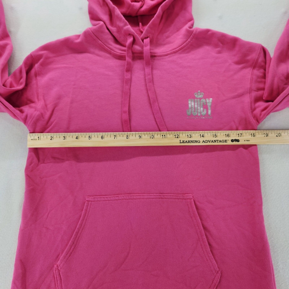 Juicy Couture Challengers Womens Small Preppy Pink Pullover Sweatshirt Hoodie - Picture 5 of 11